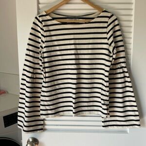 Madewell bell sleeve striped top